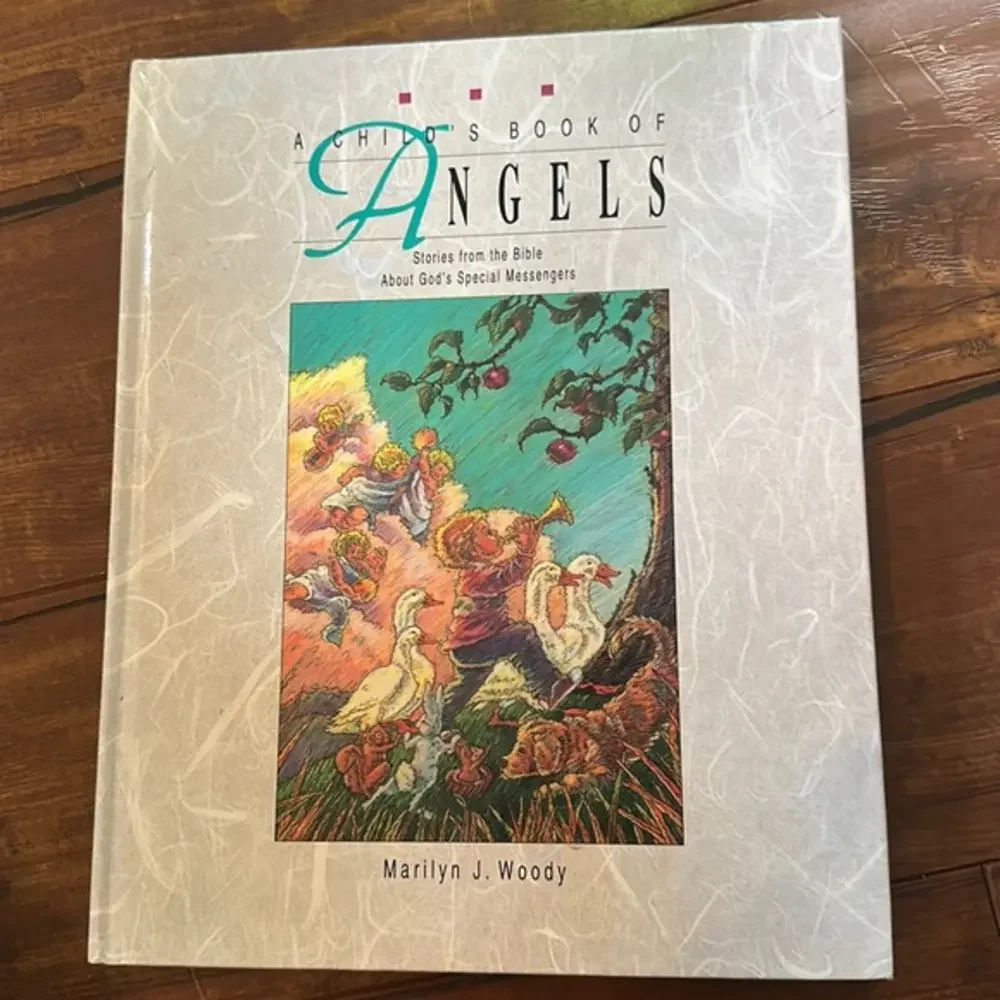 A Child's Book of Angels Bible Stories + Handmade Guardian Angel Bookmark